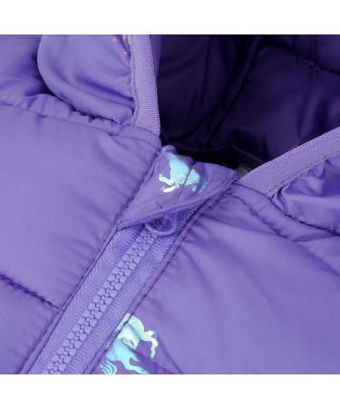 Kids Winter Hooded Puffer Jacket - Purple, 4-5 Years | Toddler Waterproof & Lightweight Coat for Boys & Girls - Buy Online on GoSupps.com