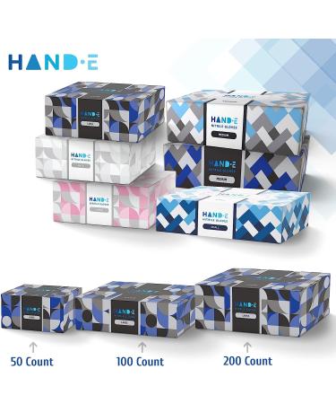 Hand-E Touch Black Nitrile Disposable Gloves - 100 Medium, Latex-Free for BBQ, Tattoo, Hair Dye, Cooking, Mechanics - Buy Online on GoSupps.com