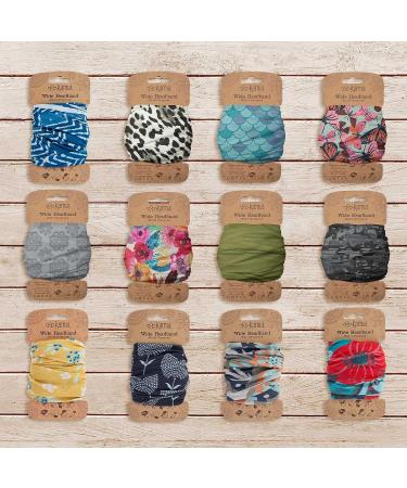 Karma Indigo Diamond Kenya Wide Headband for Women - Stylish Fabric Hair Scarf - Buy Online on GoSupps.com