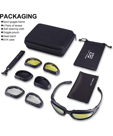Polarized Motorcycle Riding Goggles | Interchangeable Lenses for Cycling, Running, Fishing | UV400 Sports Sunglasses for Driving & Outdoor Activities - Buy Online on GoSupps.com