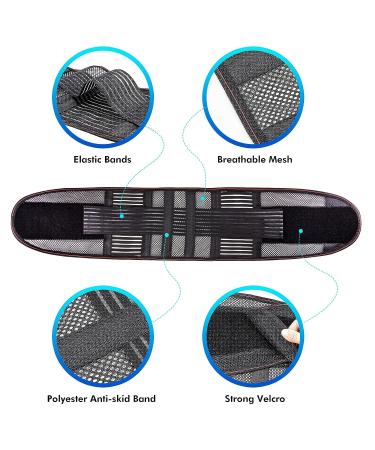 Lower Back Support Belt for Men/Women - Breathable Lumbar Support for Sciatica Pain Relief - XL 1XL Size (Waist 37.4-41.3) by A+ Choice - Buy Online on GoSupps.com