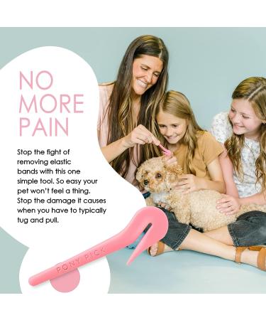 PET Pick by Pony Pick - Pet Hair Elastic Cutter | 3 Pack with 50 Clear Elastics - Grooming Tool for Dogs & Pets - Buy Online on GoSupps.com