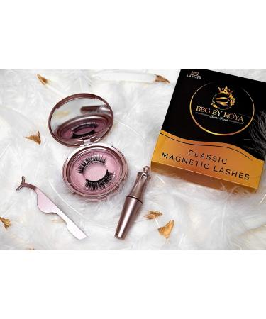 Magnetic Eyelashes with Eyeliner Kit - Classic Natural Look Reusable Easy to Apply No Glue Needed - Includes Tweezers Applicator - Buy Online on GoSupps.com