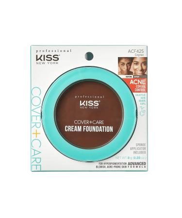 KISS Cover+Care Acne Control Cream Foundation- ACF425 (Cognac)