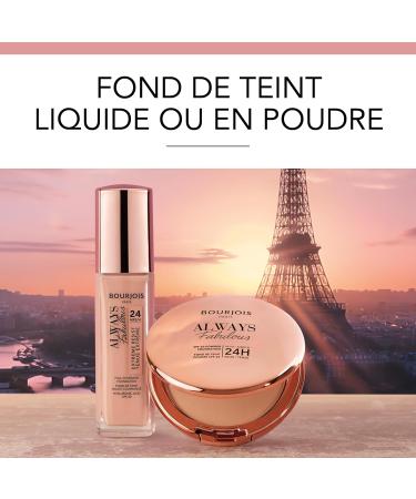 Bourjois Always Fabulous 125 Ivory Foundation Powder Lightweight Formula Long-Lasting Up to 24 Hours SPF 20 Hyaluronic Acid Natural Matte Finish 7g - Buy Online on GoSupps.com