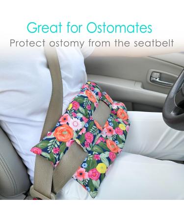 Cozy Seat Belt Pillow for Peritoneal Dialysis & Post-Surgery Comfort | Stoma Catheter G-Tube Protection | Cute Flower Design - Buy Online on GoSupps.com