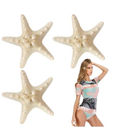 3Pcs Starfish Hair Clip Shell Crafts Ocean Style Beach Hairpin Mermaid Hairpin Women Girls Popular Hairpin Hair Accessories Style 1