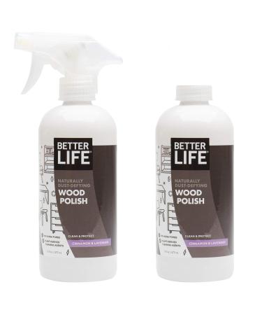 Better Life Natural Wood Polish, Lavender & Cinnamon , 16 Ounces (Pack of 2), 24193 16 Fl Oz (Pack of 2)