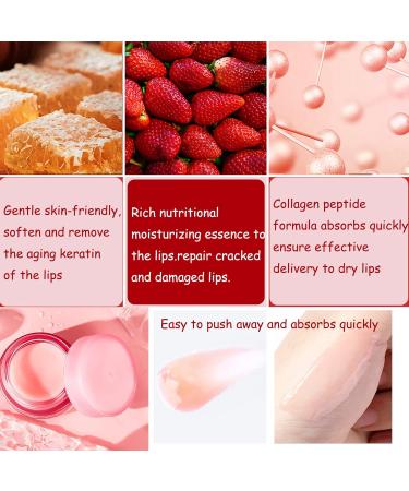 Lip Sleeping Mask Lip Mask Overnight Strawberry Lip Masks Skincare Lip Oils Lip Moisturiser for Dry Chapped Peeling Cracked Lips Fades Lip Lines Lip Balm Locks In Moisture Lip Care 20g-Strawberry01 - Buy Online on GoSupps.com