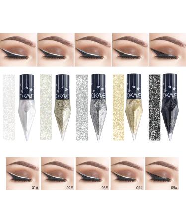 LXZJJM Dazzling Starry Sky Diamond Eyeliner Glitter Liquid Eyeliner Set Long Lasting Sparkle Eye Makeup Ideal Makeup Gift (Single Piece) (#01 Star White) - Buy Online on GoSupps.com