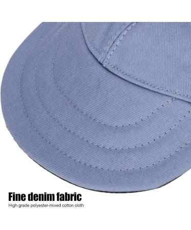 Adjustable Dog Baseball Hat - Sun Protection Cap for Small & Medium Dogs | Outdoor Sport Cap with Ear Holes | Blue M - Buy Online on GoSupps.com