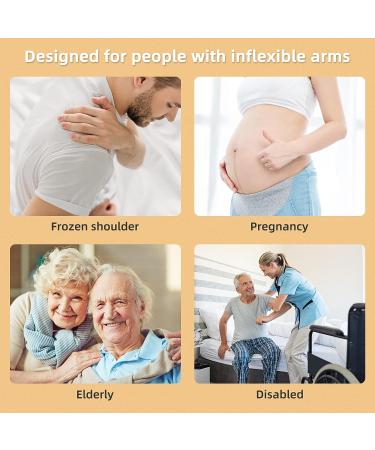 TYYIHUA 27.5 Back Bath Brush with Long U-Shaped Handle - Shower Back Scrubber for Elderly, Disabled, Mobility Impaired, Post-Surgery, Frozen Shoulder, Obese - Buy Online on GoSupps.com