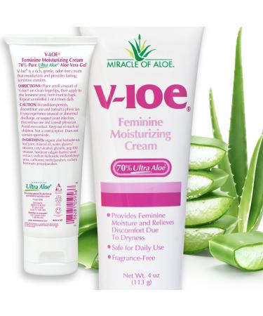 V-loe 4 oz Soothes & Hydrates Sensitive Vulva Non-Estrogen Non-Prescription Vaginal Comfort