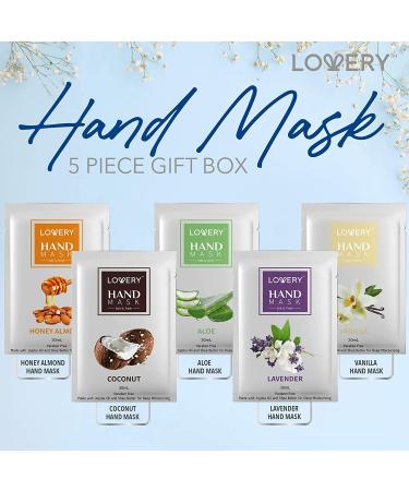 5-Pack Birthday Gifts Deep Conditioning Hand Mask with Coconut, Aloe, Honey Almond, Lavender & Vanilla - Vitamin E, Shea Butter & Jojoba Oil Infused - Ideal Gifts for Women, Mom & Best Friend - Buy Online on GoSupps.com