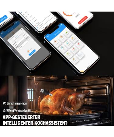 Wireless Meat Thermometer with Bluetooth & Dual Probes | Perfect for Grilling Roasting & Smoking | JX268 - Ideal Gift for Dad - Buy Online on GoSupps.com
