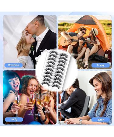 Natural Look Soft Mink False Eyelashes - 10 Pairs | Fluffy, Reusable, Flexible - Buy Online on GoSupps.com