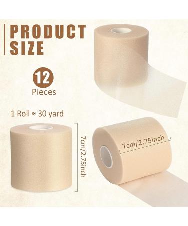 Foam Sport Underwrap 12 Rolls Non-Adhesive Pre-Wrap Tape - Skin Color for Ankles, Wrists, Knees | Athletic Support Tape - Buy Online on GoSupps.com