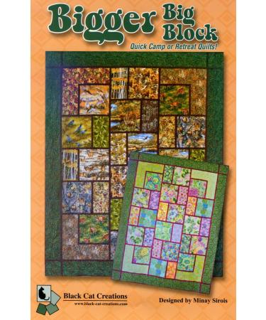 Bigger Big Block Quilt Pattern  for Large and Scenic Prints  Finished Sizes: 69in x 89in  88in x 95in  106in x 108in
