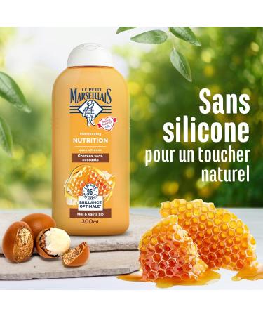 Le Petit Marseillais | Organic Honey & Shea Nutrition Shampoo (300 ml) Silicone-free shampoo for dry and brittle hair 96% natural origin for optimal shine - Buy Online on GoSupps.com