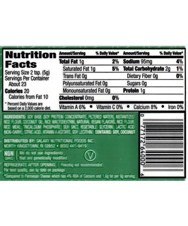 Go Veggie Vegan Parmesan Cheese 4oz - Pack of 2 | Dairy-Free Cheese Alternative - Buy Online on GoSupps.com