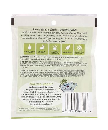 Aura Cacia Clearing Eucalyptus Foam Bath - 2.5 oz - Buy Online on GoSupps.com