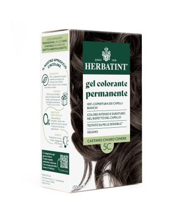 Herbatint Herbatint Permanent Hair Color Gel 5C Light Ash Brown - 170 ml | Ammonia-Free 100% Gray Coverage | For Sensitive Skin with 8 Natural Organic Extracts