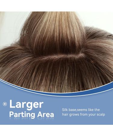 Haircube Ombre Light Blonde Human Hair Topper for Women 100% Remy 150% Dense Clip-In Topper with Bangs 14 Inch 40g - Buy Online on GoSupps.com