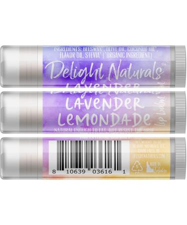 Lavender Lemonade Lip Balm - Set of Three | Hydrating & Soothing | International Shipping Available - Buy Online on GoSupps.com