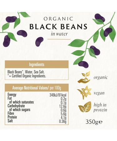  Biona Biona Organic Black Beans 350g (pack of 6) - Buy Online on GoSupps.com