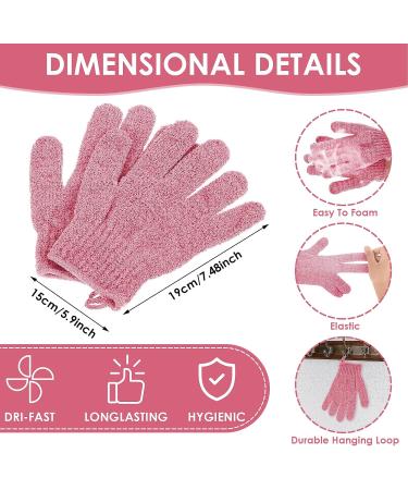 Sibba Exfoliating Gloves for Shower - Natural Loofah Bathing Gloves for Body and Face - Dead Skin Remover - Double Sided Microfibre - Adults and Kids (Red) - Buy Online on GoSupps.com