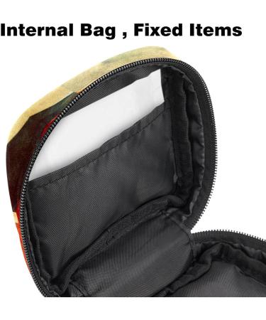 Shop Stylish Menstruation Pad Bag with Zipper | Women's Napkin & Tampon Collecting Bags | Red Telephone Booth Big Ben Union Jack Design - Buy Online on GoSupps.com