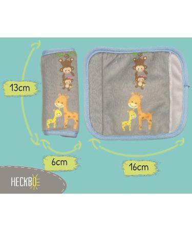 Buy Heckbo Baby Stroller Carriage Belt Protectors - Cute Animal Designs for Boys & Girls | Comfortable Shoulder Cushions & Safety Pillows for Babies - Buy Online on GoSupps.com