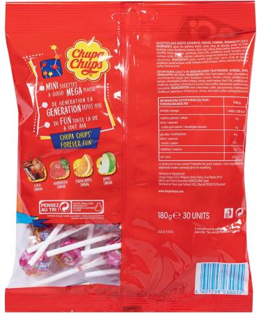 Chupa Chups 30 Mini Sucettes best OF 180 g - Buy Online on GoSupps.com