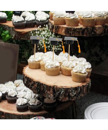 ABOOFAN 35pcs Graduation Cake Toppers Mini Graduation Caps Cupcake Picks for Class of 2024 Graduation Party Decorations - Buy Online on GoSupps.com