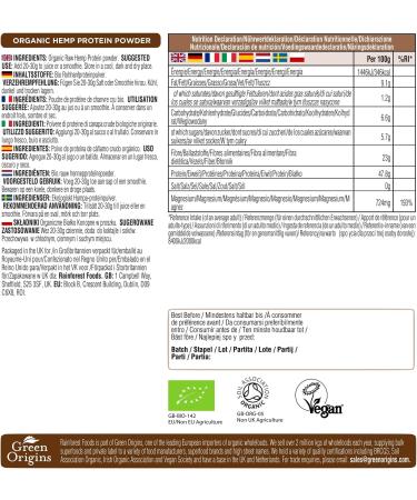 Rainforest Foods Organic Raw Hemp Protein Powder 900g - Pack of 1 - Buy Online on GoSupps.com
