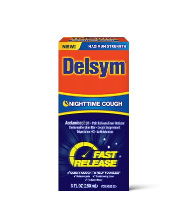 Delsym Adult Liquid Nighttime Cough Ounce, 6 Fl Oz
