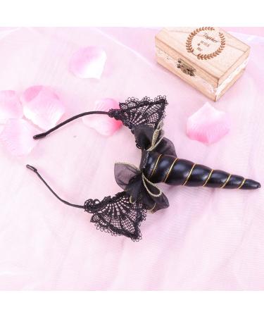 Lurrose Unicorn Headband - 2 Pieces Cat Ear Headbands for Birthday Halloween Easter Parties - International Shipping Available - Buy Online on GoSupps.com