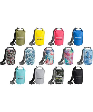 Skog Kust DrySk Waterproof Floating Dry Bag with Zippered Pocket | Ideal for Kayaking, Rafting, Boating, Swimming, Camping | 5L Waves Design - Buy Online on GoSupps.com