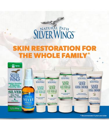 Natural Path Silver Wings - Silver Spray with Aloe Vera & Tea Tree Oil 125ppm - 1oz Unflavored 1 Fl Oz (Pack of 1) - Buy Online on GoSupps.com