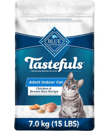 Blue Buffalo Weight Control Natural Adult Dry Cat Food Chicken and Brown Rice 6.8kg Bag Kibble Large Bag & Indoor Health Natural Adult Dry Cat Food Chicken and Brown Rice 6.8kg Bag Large Bag - Buy Online on GoSupps.com