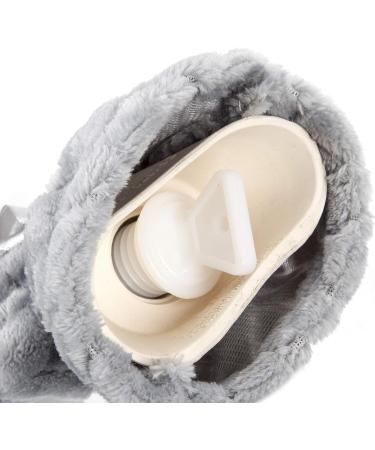 Glengor Luxury Extra Long Hot Water Bottle 75cm - 2L Natural Rubber - Grey Cover - Buy Online on GoSupps.com