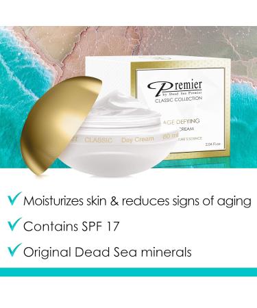 Premier Dead Sea Day Cream - Anti-Wrinkle Natural SPF Fast-Absorbing Moisturizer | Classic Collection 2.04 fl. oz - Buy Online on GoSupps.com