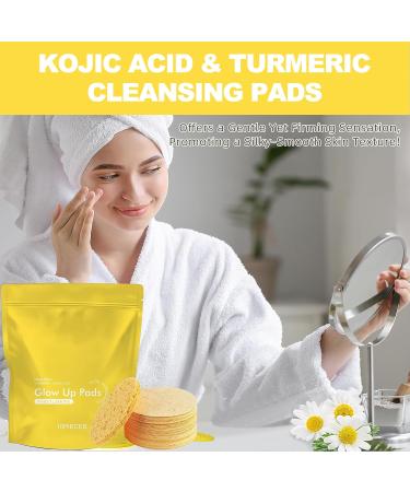 Turmeric Glow Cleansing Pads | Foaming Exfoliating Face Pads for Brighter Skin (4pcs) - Shop Internationally - Buy Online on GoSupps.com