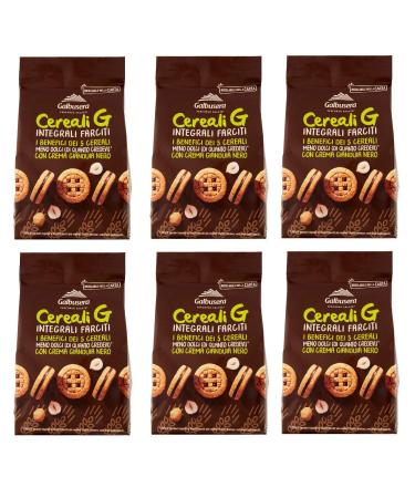 Galbusera Galbusera Cereali G Integrali Farciti 250g Cream Filled Sandblasted Biscuits Pack of 6