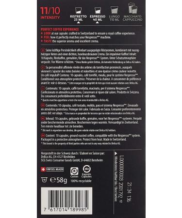  Caf Royal Caf Royal Doppio Espresso Strong Edition 10 Nespresso compatible capsules with 1 x 10 aluminum coffee capsules Intensity 11/10 - Buy Online on GoSupps.com