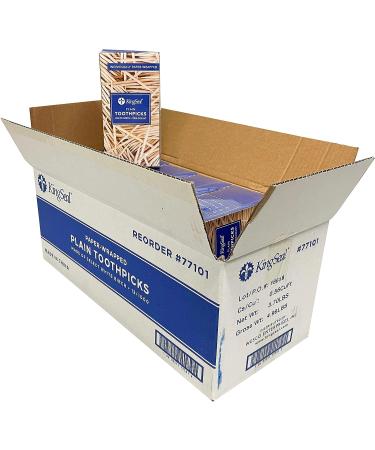 KingSeal Eco-Friendly Birch Toothpicks - 4000 Count (2.5 Inches) - Individually Wrapped, Plain, Compostable - Buy Online on GoSupps.com