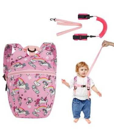 AOMIG Baby Reins Baby Walking Reins and Toddler Safety Harness Unicorn Baby Reins Safety Leash Baby Toddler Anti Lost Belt Reins for Toddlers Boys and Girls (Pink) Pink-Unicorn