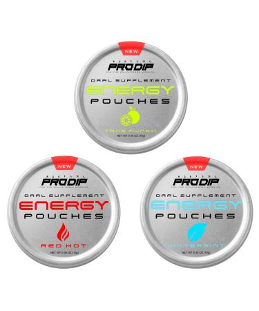 PRO-DIP  Energy Oral Pouches Multipak - 3 Tins / 30 Servings