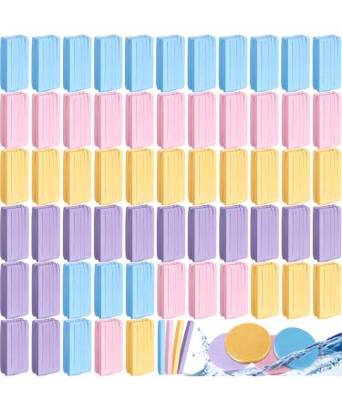 720 Count Makeup Facial Sponges Compressed Facial Sponges Exfoliating Face Sponges for Cleansing Removal Sponge Pads Wash Round Face Sponge for Women Girls Face Wash Cleansing Makeup 4 Colors