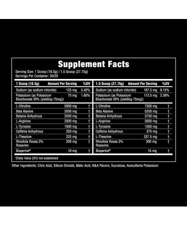 Uncaged Extreme Pre-Workout Powder - Boost Energy Focus & Muscle Pump - L-Citrulline Beta-Alanine Rhodiola Rosea - 30 Servings - Cherry Lime - International Shipping Available - Buy Online on GoSupps.com